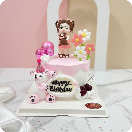 MẪU BÁNH KEM CHO BÉ GÁI DỄ THƯƠNG