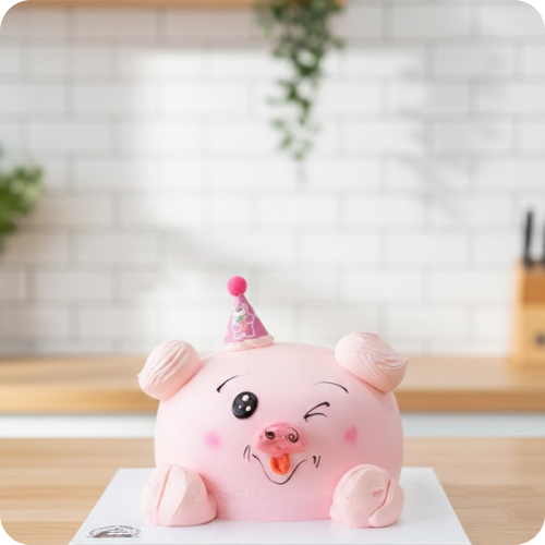 MẪU BÁNH KEM HEO HỒNG