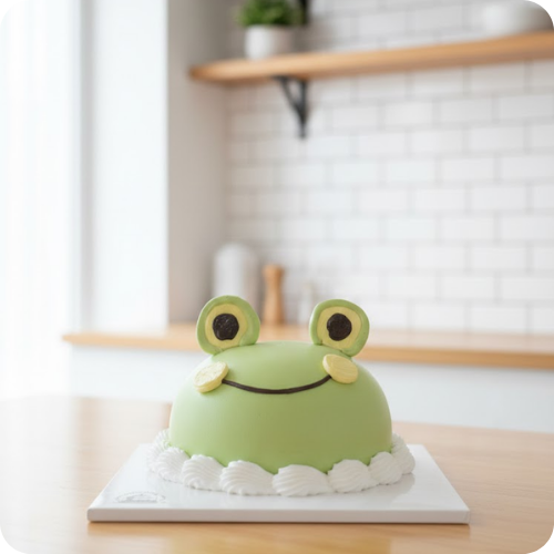 MẪU BÁNH KEM ẾCH XANH