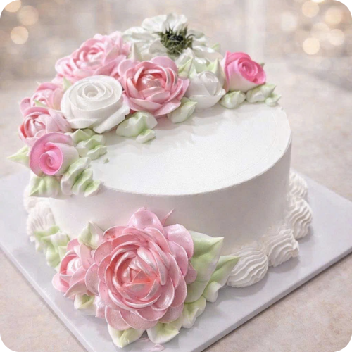 MẪU BÁNH KEM TRANG TRÍ HOA